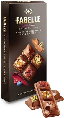 Fabelle Open Secret - Milk Chocolate Bar, Visible Nuts & Berries Bars