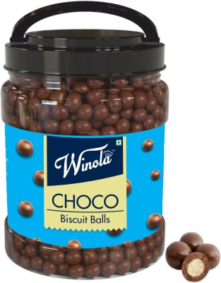 Winola Milk Choco Biscuit Balls- for Cake Decoration Cream Cracker Biscuit(1 kg)