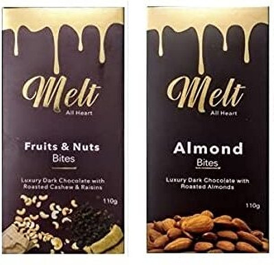 Melt Rich Fruits & Nutty Almond Bar – 70gm Each Bars(2 x 100 g)