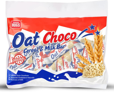 HUGS Oat Choco - Cereal & Milk Bar | Healthy Snacking Oat Chocolate Bars(40 Units)