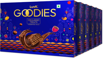 LuvIt Goodies Chocolates Treat Gift Pack | For Birthday, Rakhi, Diwali Occasions | Truffles(6 x 138.35 g)