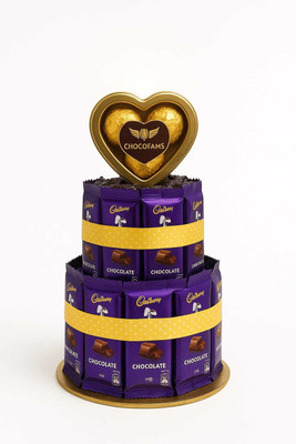 Cadbury Premium Chocolate Gift Hamper Daily milk 24 pcs |Melody 30 pcs| Ferroaro heart 3 Bars, Truffles(57 x 1 g)