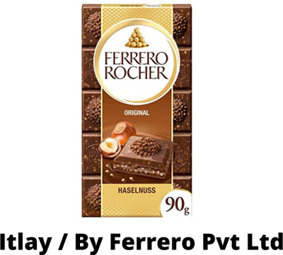 FERRERO ROCHER The Golden Experience Milk Chocolate (THE ORIGINAL TASTE) (IMPORTED FROM ITLAY) Bars(90 g)