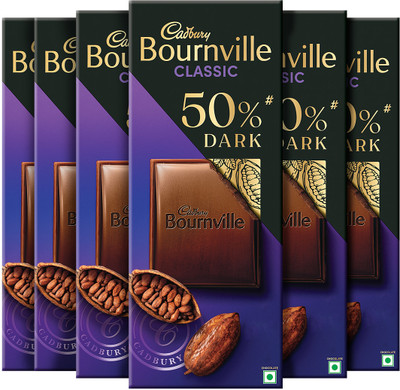 Cadbury Bournville Rich Cocoa 70% Dark Chocolate Bars(6 x 75 g)