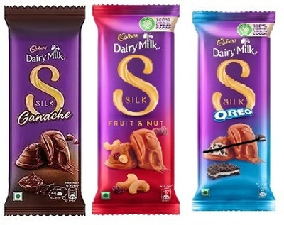Cadbury Silk Ganache Chocolate & Silk Fruit and Nut Chocolate & Silk Oreo Chocolate Bars(3 x 58.67 g)