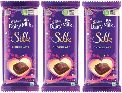 Cadbury DAIRY MILK SILK HEART BLUSH 180 GM PACK OF 3 Bars(3 x 60 g)