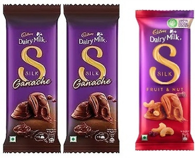 Cadbury Dairy Milk Silk Ganache Chocolate Bar & Silk Fruit and Nut Chocolate Bars(2 x 85.5 g)