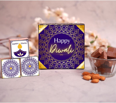 Expelite Send Diwali Chocolates Online - 4 Pices Diwali Chocolate gift Box Bars(4 Units)