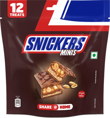 SNICKERS Minis Rakhi Gift Pack, Peanuts, Nougat & Caramel Bars(138 g)
