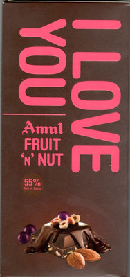 Amul FULLY FRUIT & NUT I LOVE YOU CHOCOLATE 150 GM | Bars(150 g)