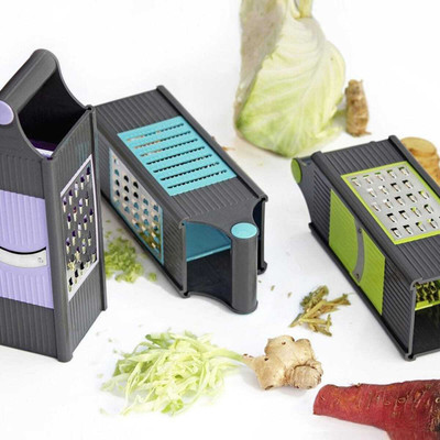 WOUFOUR by NA VGS-4IN1 Vegetable & Fruit Grater & Slicer(1 x Main Slicer/Grater Body (1 Grater Cum Slicer))