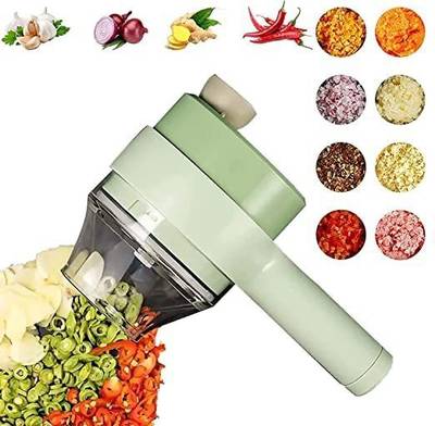 GaxQuly 4 in 1 Handheld-Electric-Vegetable-Cutter Wireless Mini Food Chopper for Garlic Electric Vegetable Chopper