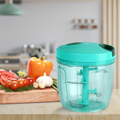 Cello Multi Utility Magic Hand Chopper XL | 5 Stainless Steel Blades | 900 Ml| Green Vegetable & Fruit Chopper  (1 Chopper Bowl With SS Blade) For Rs. 165 @ 79 %