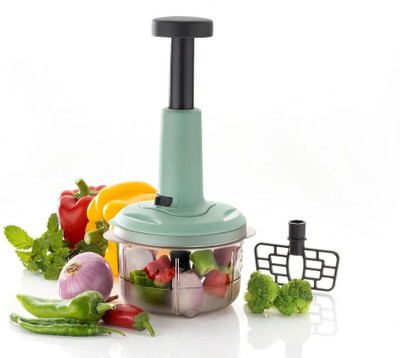 Jensi Enterprise Push Chopper 3 Blade Push Chopper Vegetable with EasyPushClose Lock Button800ML Vegetable Chopper(1 chopper)