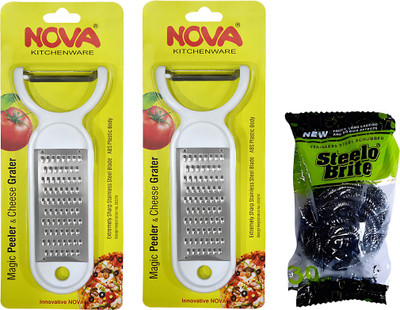 NNY Magic Peeler & Cheese Grater(2 Peeler & Grater, 1 Scrub)