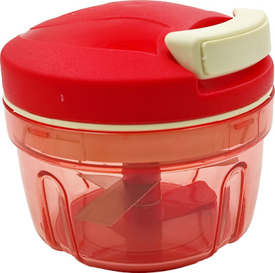 Humaira Turbo Chopper Manual Handy Vegetable Chopper with 3 Blade, 450 ml Container Vegetable & Fruit Chopper(Turbo Chopper)