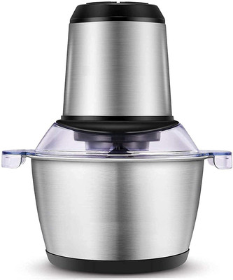 DZOVAG by DZOVAG Kitchen Mincer Blender for Meat, Vegetables, Fruits, Onion and Nuts Garlic Electric Vegetable & Fruit Chopper(2L Electric Mini Food Chopper, Meat Grinder,350 W Stainless Steel Bowl)
