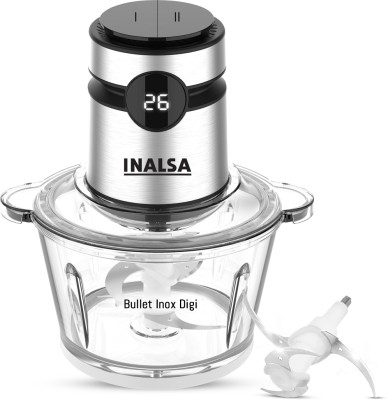 Inalsa Bullet Inox Digi Electric Vegetable & Fruit Chopper(Motor Unit with Accessories)