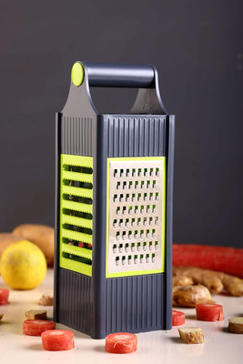 omdaenterprise Slicer and Grater_Pack1(4 in 1 ) Safe Four Sided Stainless Steel Blade Vegetable & Fruit Grater & Slicer(1 Chopper)