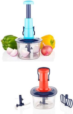 Dervino Multipurpose Plastic Push Cutter Vegetable, onion and Dry Fruit Chopper Vegetable & Fruit Chopper(Manual vegetable chopper)