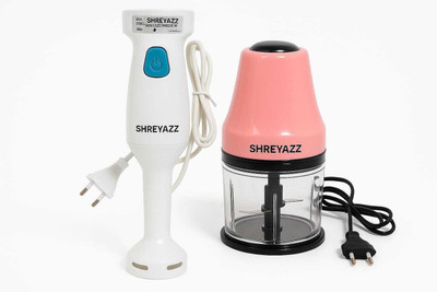 shreyazz Electric Vegetable & Fruit Chopper(1 Hand Blender and 1 Electric Chopper)