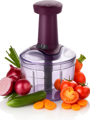 Excellent Steel Large Manual Hand - Press Chop Fruit, Mixer Cutter to Cut| 1000 ML Vegetable & Fruit Chopper(1 Hand push chopper)