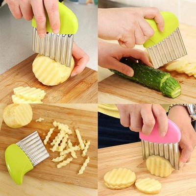 Jiyancreation Potato Knife Crinkle Cutter Vegetable Slicer(1 POTATO SLICER)