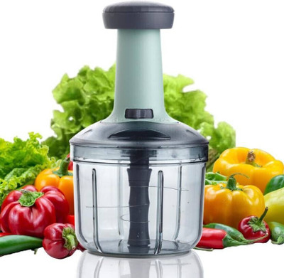 eskia by ESKIA ESKIA Hand Push 1000 ML with 4 Stainless Steel Blades Vegetable & Fruit Chopper Vegetable & Fruit Chopper(1 * Chopper)
