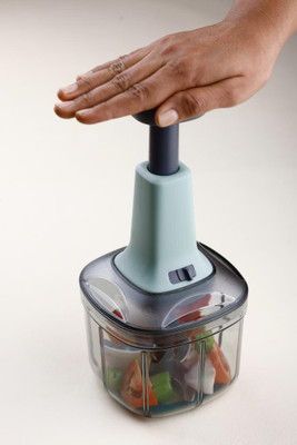 HAPPI Manual Push Chopper 900ml Steel Blade Hand Press Vegetables Chopper Kitchen Vegetable & Fruit Chopper(Push Chopper for Kitchen)