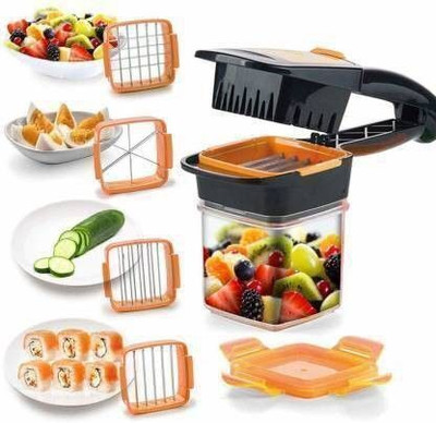 KANHAEMPIRE Vegetable Dicer Chopper Multi-Function Slicer Cutter,Grater & Peeler K5 Vegetable & Fruit Slicer(1 Set of 5 in 1 Nicer Dicer)