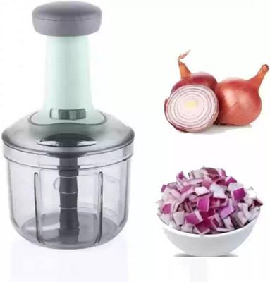 POLY PLAST Push choppers for Kitchen choper chooper hand press manual food Cutter Salad Vegetable & Fruit Chopper(1 PCS 900ml Push chopper green)