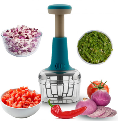 CICASTO CHOPPER- 03 Vegetable & Fruit Chopper(1 × 700 ml chopping bowl, 1 × Push-type chopping lid with handle)