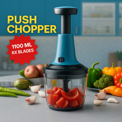 Vishnu bazaar by NA HAND PUSH CHOPPER|1000ML PUSH CHOPPER VEGETABLE CLUTTER Vegetable & Fruit Chopper(1 chopper)
