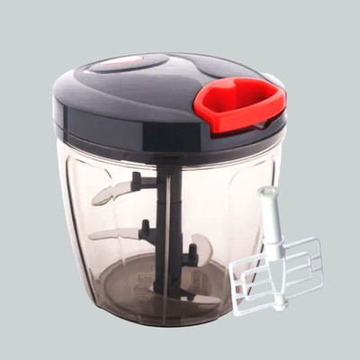 Stysol Handy and Compact Chopper with 6 Blades Vegetable & Fruit Chopper(1 Whisker, 1 six blade, Unbreakable Container)