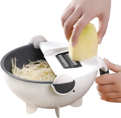vedvit Magic Rotate Vegetable Cutter Portable Slicer Chopper Grater Kitchen Tool Vegetable & Fruit Grater & Slicer(1)