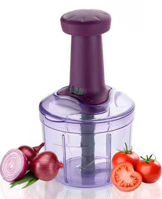 MAGICSPOON Push Chopper with 4 Blades for Effortless Chopping Vegetables & Fruits Vegetable & Fruit Chopper(1 - Push Chopper)