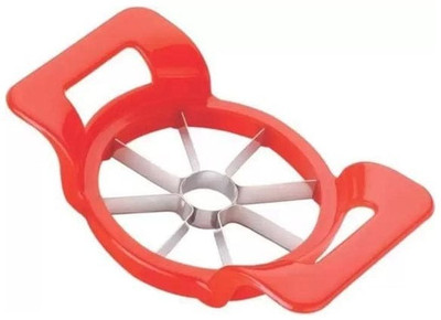 RICHE by Balaji Shope 8 Blade Stainless Steel Slicer Corer Fruit Cutter Plastic Grip Handle (Red) Apple Slicer(Apple Slicer)