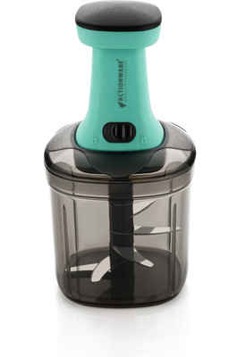 ACTIONWARE by ACTIONWARE ACTIONWARE Push Chopper 950 ML with 4 Stainless Steel Blades Vegetable & Fruit Chopper(1)