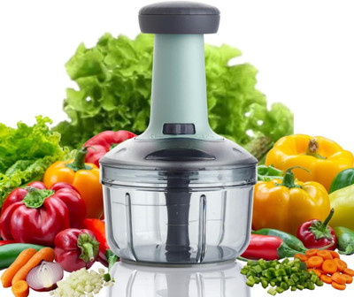 StreeYug Manual Push Chopper 4-Blade - Veg/Fruit Cutter for Onion, Salad, Tomato, Potato Vegetable & Fruit Chopper(1 chopper)