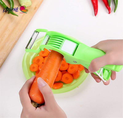 KaalaChirag by KaalaChirag 2 in 1 Vegetable cutter with peeler Fruit cutter Vegetable Chopper Vegetable & Fruit Grater(1)