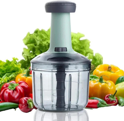 ved online mart Hand Push Manual Food Chopper with Stainless Steel Blades Vegetable & Fruit Chopper(1 pcs of chopper)