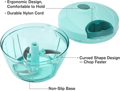 kaku Quick String Chopper Machine, Cutter – 6 Stainless Steel Blades, 900ml/1000ml Vegetable & Fruit Chopper(1 Chopper)