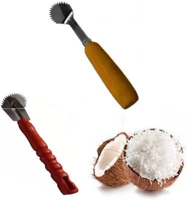 Q8 Twinkle Handle Coconut Scrapper combo (coconut chopper / Grinder / scraper ) Coconut Grater(Set of 2)