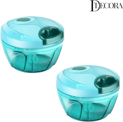 DDecora 450 ML Chopper combo with stainless steel Powerful Blade , New Handy Chopper Vegetable & Fruit Chopper(PACK OF 2)