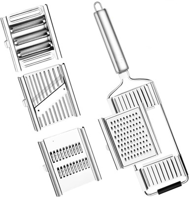Breyers Multipurpose 3 in 1 Stainless Steel Slicer, Grater, Chopper & Cutter Vegetable & Fruit Grater & Slicer(3-in-1 Chopper)