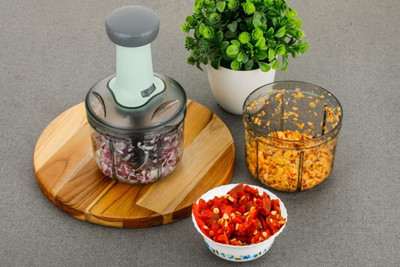 VATUKDY 900ml Chopper for Garlic Onion Vegetable Fruits Nuts Cutter BPA Free Food Safe Vegetable & Fruit Chopper(1)