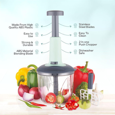 Flagcart by NIMBA NATURALS Push Chopper 2 in 1 Vegetable & Fruit Chopper(1 chopper)