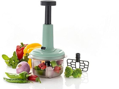 DhaBrij Push Chopper Hand Push Chopper 800 ML with 3 Stainless Steel Blades Vegetable Chopper(1)