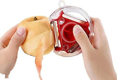 Scoovi Stainless Steel Vegetable Slicer, Red Vegetable & Fruit Grater & Slicer(1)