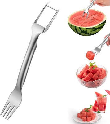 TRINGDOWN Fork Slicer Cutter,Stainless Steel 2 in 1 Fruit Fork Slicer Slicer(1 chopper)